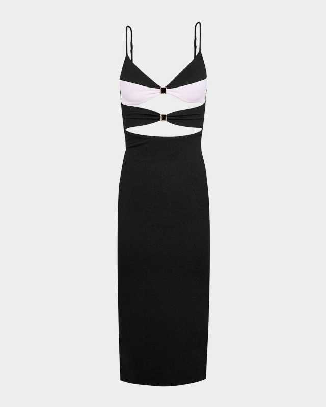 Solid Selena Detail Maxi Dress